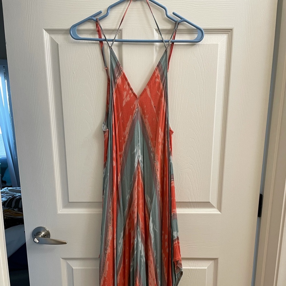 Tie Dye Boho Strappy Dress